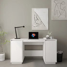 Klassiek bureau van massief Grenenhout voor thuis en kantoor - Wit - Bureaus