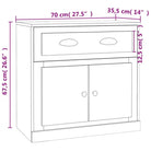 Klassiek dressoir in bewerkt hout met hoogglans wit afwerking - Dressoirs & buffetkasten
