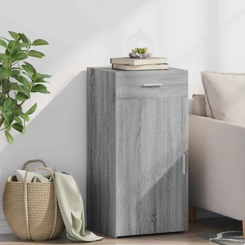 Klassiek dressoir in grijs Sonoma van bewerkt hout - Grijs sonoma / 1 - Dressoirs & buffetkasten