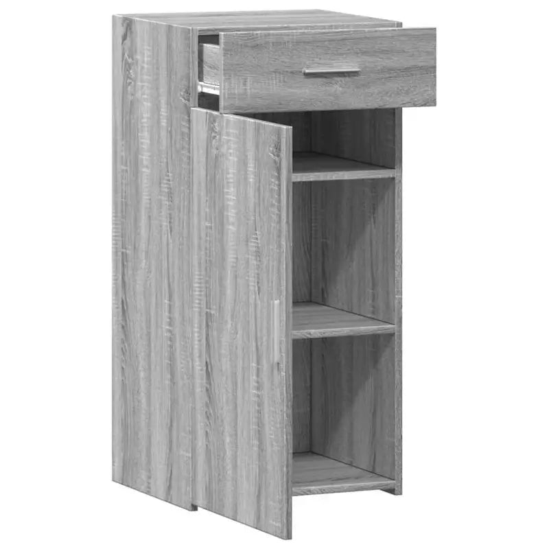 Klassiek dressoir in grijs Sonoma van bewerkt hout - Dressoirs & buffetkasten
