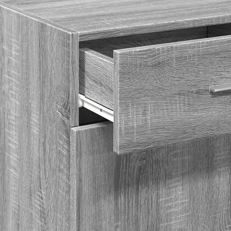 Klassiek dressoir in grijs Sonoma van bewerkt hout - Dressoirs & buffetkasten