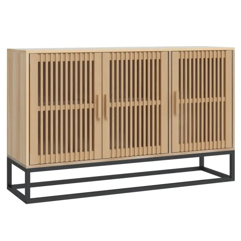 Klassiek dressoir met bewerkt hout en ijzeren poot voor tijdloze stijl - Dressoirs & buffetkasten