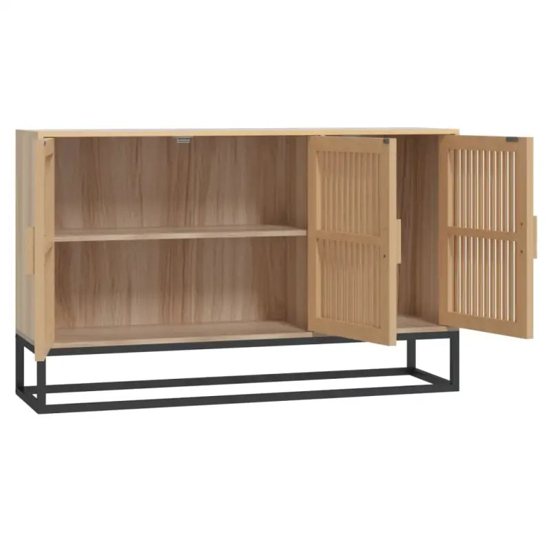 Klassiek dressoir met bewerkt hout en ijzeren poot voor tijdloze stijl - Dressoirs & buffetkasten