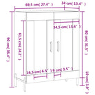 Klassiek dressoir met bewerkt hout en ijzeren poten in hoogglans wit - Dressoirs & buffetkasten