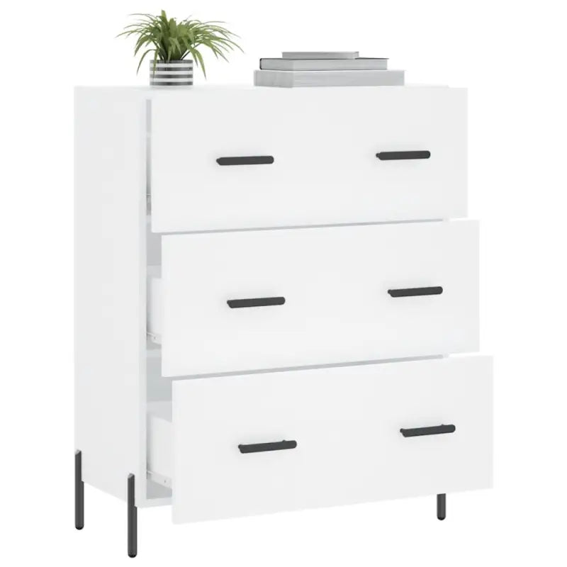 Klassiek dressoir met bewerkt hout en metalen pootjes voor een tijdloze uitstraling - Dressoirs & buffetkasten