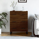 Klassiek dressoir met bewerkt hout en metalen pootjes voor een tijdloze look - Dressoirs & buffetkasten