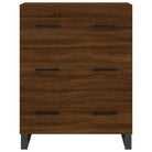 Klassiek dressoir met bewerkt hout en metalen pootjes voor een tijdloze look - Dressoirs & buffetkasten