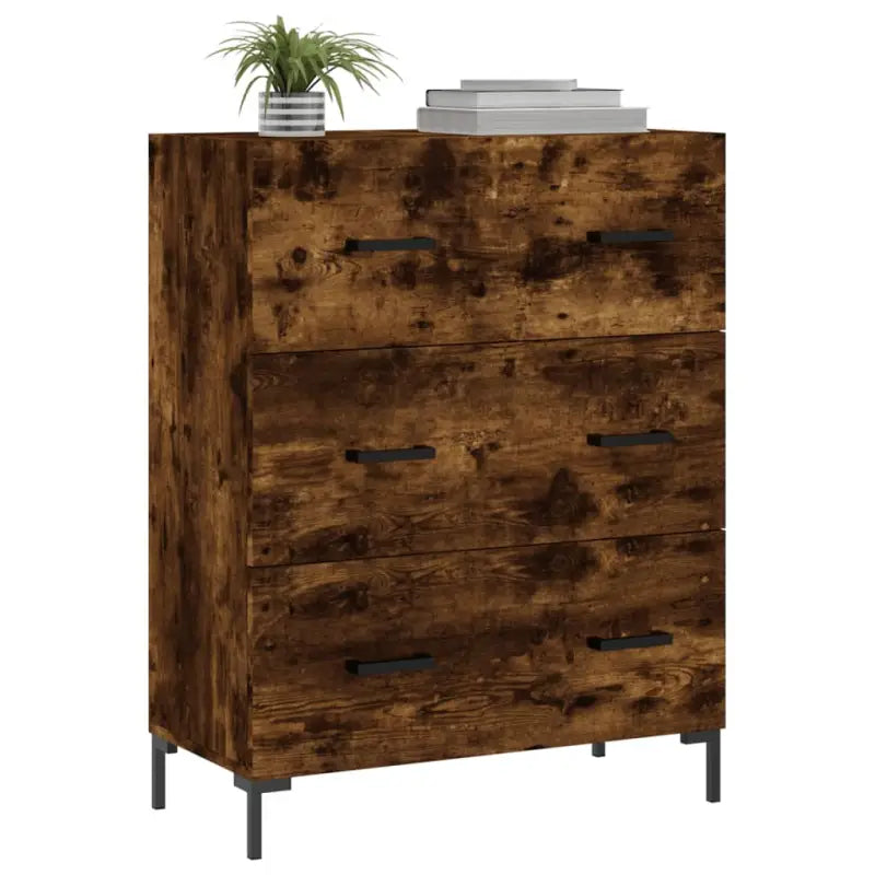 Klassiek dressoir met bewerkt hout en metalen pootjes - Dressoirs & buffetkasten
