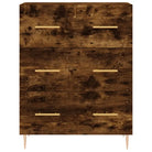 Klassiek dressoir met bewerkt hout en metalen pootjes - Dressoirs & buffetkasten