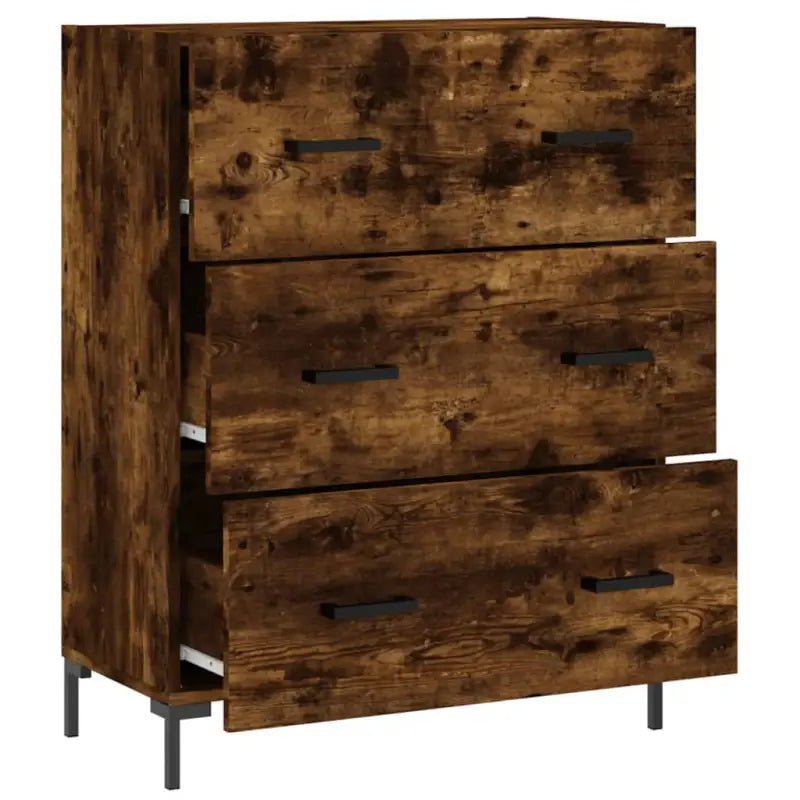 Klassiek dressoir met bewerkt hout en metalen pootjes - Dressoirs & buffetkasten