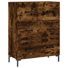 Klassiek dressoir met bewerkt hout en metalen pootjes - Dressoirs & buffetkasten