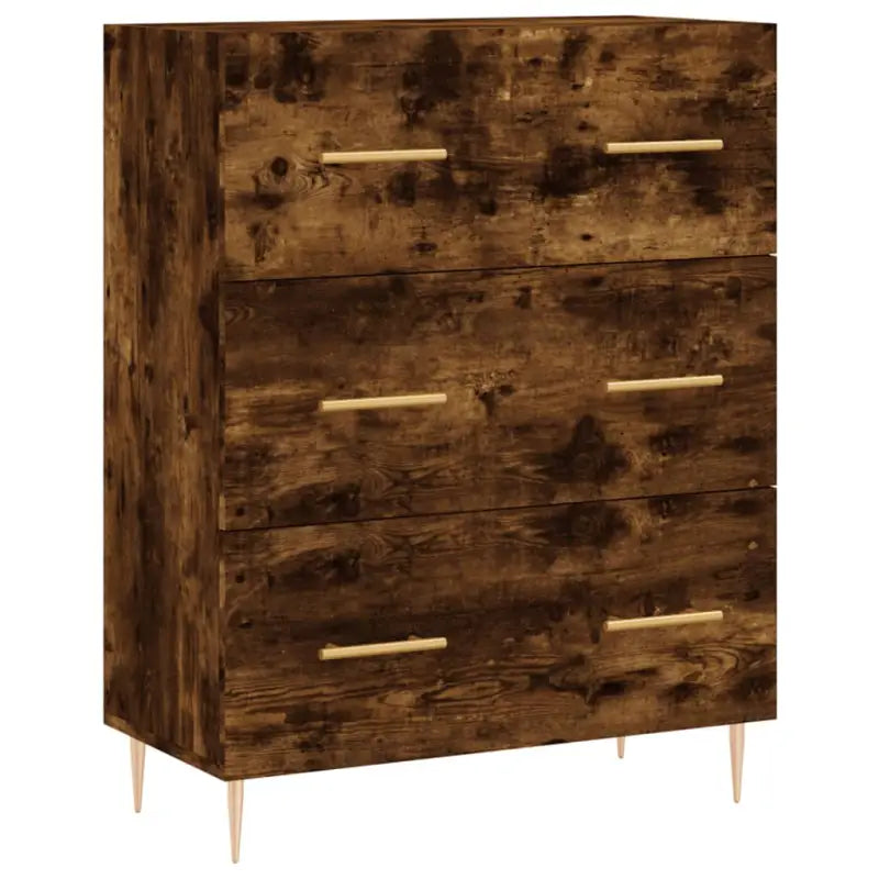 Klassiek dressoir met bewerkt hout en metalen pootjes - Dressoirs & buffetkasten