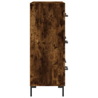 Klassiek dressoir met bewerkt hout en metalen pootjes - Dressoirs & buffetkasten