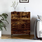 Klassiek dressoir met bewerkt hout en metalen pootjes - Gerookt eiken / 1 - Dressoirs & buffetkasten