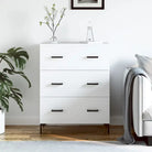 Klassiek dressoir met bewerkt hout en metalen pootjes - Wit / 1 - Dressoirs & buffetkasten