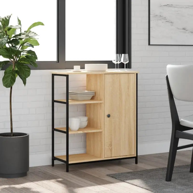 Klassiek dressoir met bewerkt hout en stevig blad met verstelbare poten - Dressoirs & buffetkasten