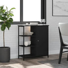 Klassiek dressoir met bewerkt hout en stevig blad met verstelbare poten - Zwart / 1 - Dressoirs & buffetkasten