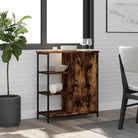 Klassiek dressoir met bewerkt hout en stevig blad met verstelbare poten - Gerookt eiken / 1 - Dressoirs & buffetkasten
