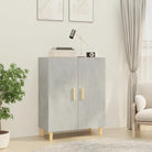 Klassiek dressoir met bewerkt hout en trendy ontwerp voor gemakkelijk schoonmaken - Betongrijs / 1 - Dressoirs &