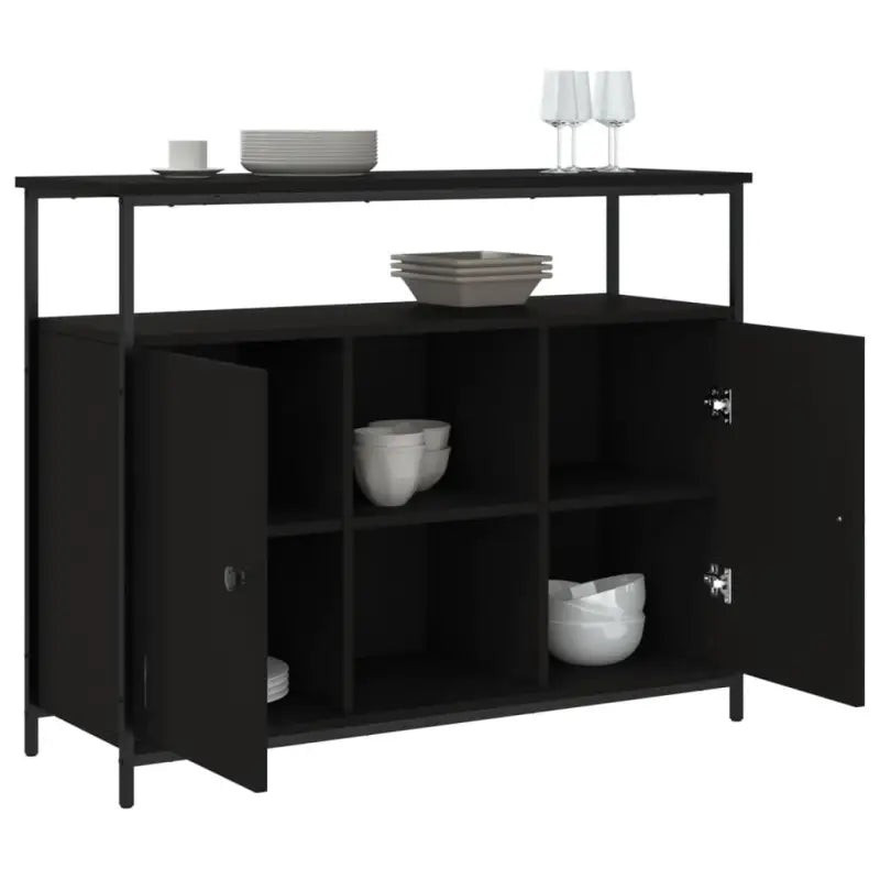 Klassiek dressoir met bewerkt hout en verstelbare poten - Dressoirs & buffetkasten