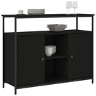 Klassiek dressoir met bewerkt hout en verstelbare poten - Dressoirs & buffetkasten