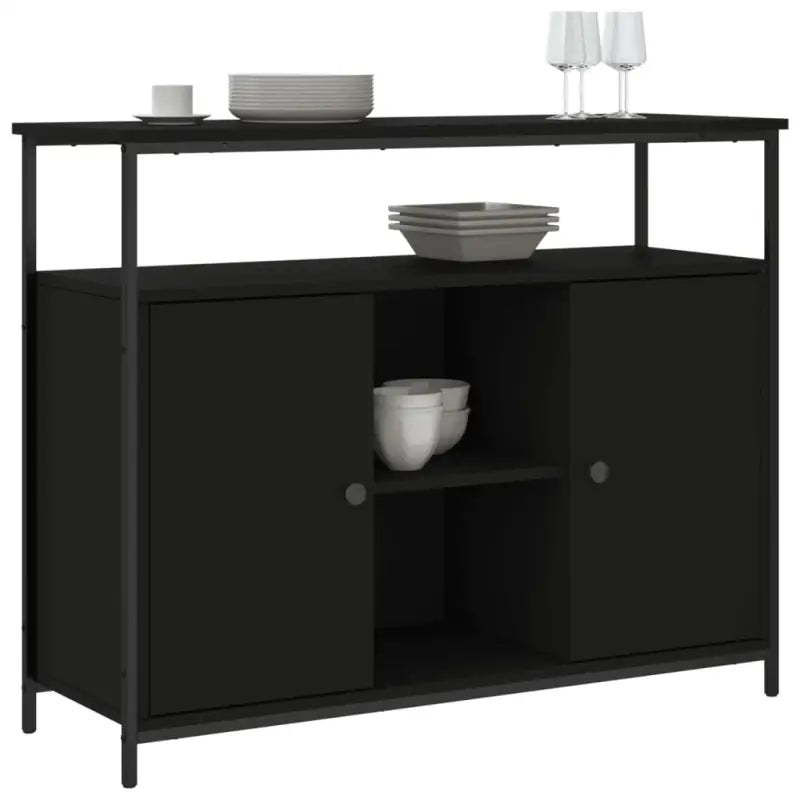 Klassiek dressoir met bewerkt hout en verstelbare poten - Dressoirs & buffetkasten