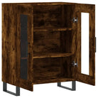 Klassiek dressoir met glas en bewerkt hout voor een tijdloze uitstraling - Dressoirs & buffetkasten