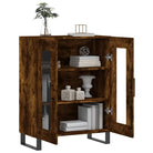 Klassiek dressoir met glas en bewerkt hout voor een tijdloze uitstraling - Dressoirs & buffetkasten