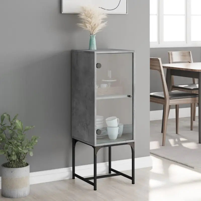 Klassiek dressoir met glazen deur en duurzame bewerkte houtafwerking - Dressoirs & buffetkasten
