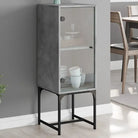 Klassiek dressoir met glazen deur en duurzame bewerkte houtafwerking - Dressoirs & buffetkasten