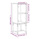 Klassiek dressoir met glazen deur en duurzame bewerkte houtafwerking - Dressoirs & buffetkasten