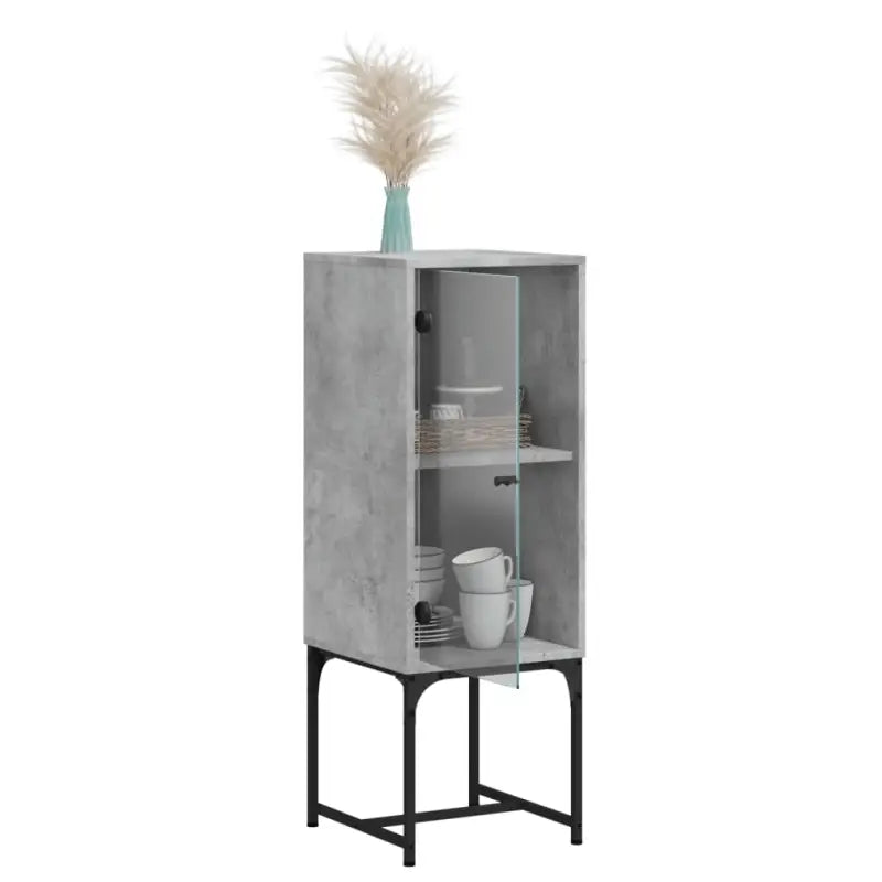 Klassiek dressoir met glazen deur en duurzame bewerkte houtafwerking - Dressoirs & buffetkasten