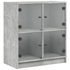 Klassiek dressoir met glazen deuren en duurzame bewerkte houtlook - Dressoirs & buffetkasten