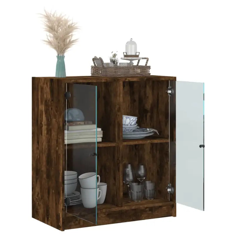 Klassiek dressoir met glazen deuren van duurzaam bewerkt hout - Dressoirs & buffetkasten