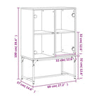 Klassiek dressoir met glazen deuren van duurzaam bewerkte hout - Dressoirs & buffetkasten