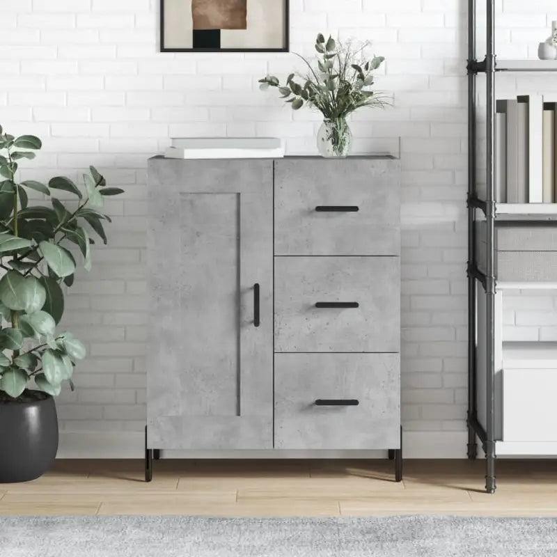 Klassiek Dressoir van Behandeld Bewerkt Hout met Tijdloze Look - Betongrijs / 1 - Dressoirs & buffetkasten