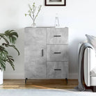 Klassiek dressoir van bewerkt hout in grijs sonoma stijl - Betongrijs / 1 - Dressoirs & buffetkasten