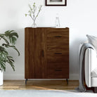 Klassiek dressoir van bewerkt hout in grijs sonoma stijl - Bruineiken / 1 - Dressoirs & buffetkasten