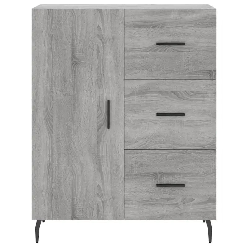 Klassiek dressoir van bewerkt hout in grijs sonoma stijl - Dressoirs & buffetkasten