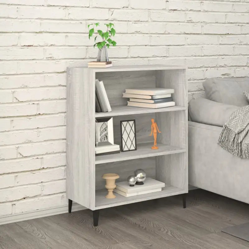 Klassiek dressoir van bewerkt hout in grijs sonoma uitvoering - Grijs sonoma / 1 - Dressoirs & buffetkasten