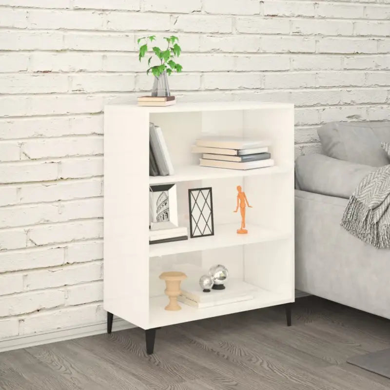 Klassiek dressoir van bewerkt hout in grijs sonoma uitvoering - Hoogglans wit / 1 - Dressoirs & buffetkasten