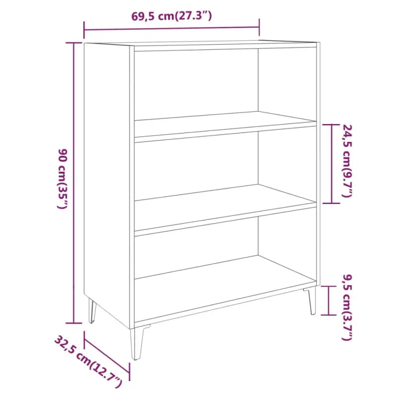 Klassiek dressoir van bewerkt hout in grijs sonoma uitvoering - Dressoirs & buffetkasten