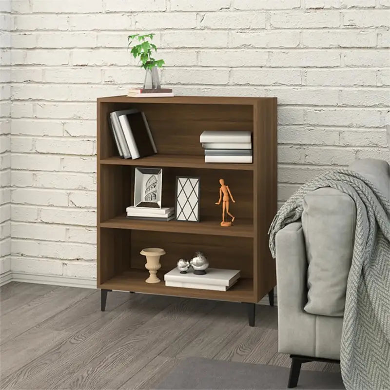 Klassiek dressoir van bewerkt hout in grijs sonoma uitvoering - bruin eikenkleur / 1 - Dressoirs & buffetkasten