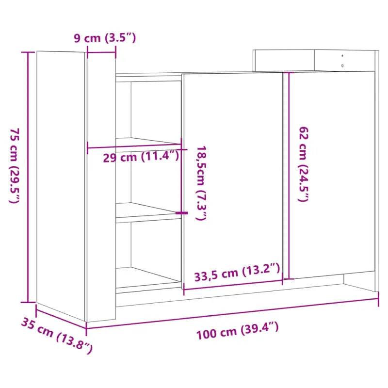 Klassiek dressoir van bewerkt hout met duurzaamheid en stabiliteit - Dressoirs & buffetkasten