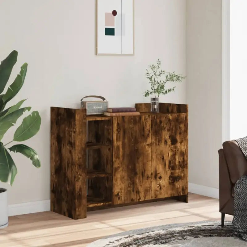 Klassiek dressoir van bewerkt hout met duurzaamheid en stabiliteit - Gerookt eiken / 1 - Dressoirs & buffetkasten