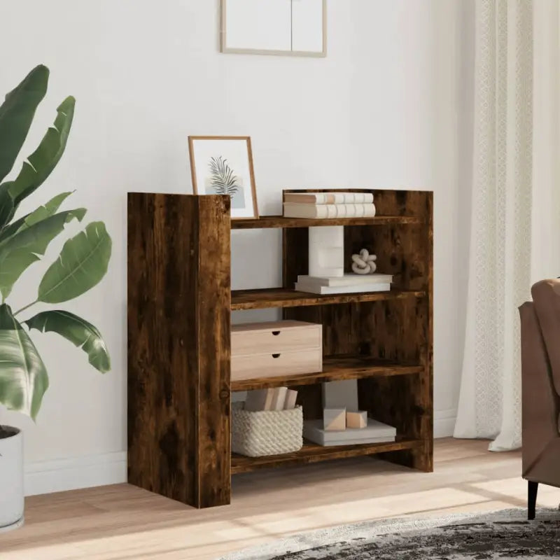 Klassiek dressoir van bewerkt hout met een glad oppervlak - Gerookt eiken / 1 / 73.5 cm - Dressoirs & buffetkasten