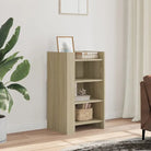 Klassiek dressoir van bewerkt hout met een glad oppervlak - Sonoma eiken / 1 / 45 cm - Dressoirs & buffetkasten