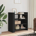 Klassiek dressoir van bewerkt hout met een glad oppervlak - Zwart / 1 / 73.5 cm - Dressoirs & buffetkasten