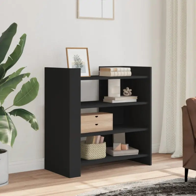 Klassiek dressoir van bewerkt hout met een glad oppervlak - Zwart / 1 / 73.5 cm - Dressoirs & buffetkasten