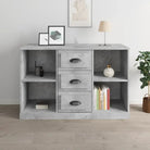 Klassiek dressoir van bewerkt hout met een tijdloze uitstraling - Betongrijs / 1 - Dressoirs & buffetkasten